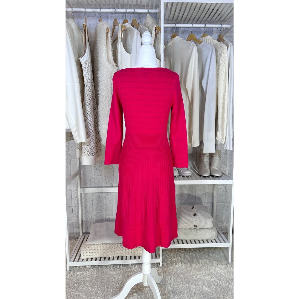International Concepts Women's Size S Bright Pink 3/4 Sleeve Sweater Dress #0033 - Picture 3 of 4